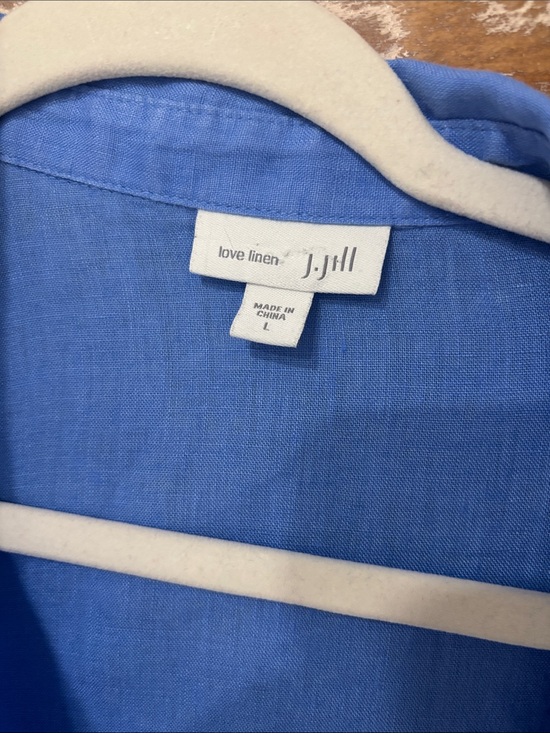 J. Jill Tops - J. Jill women’s Blue Linen Button-Down Shirt